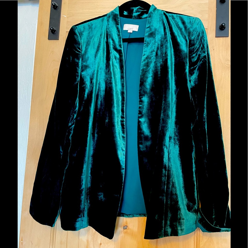 Emerald Green Classic Velveteen Blazer